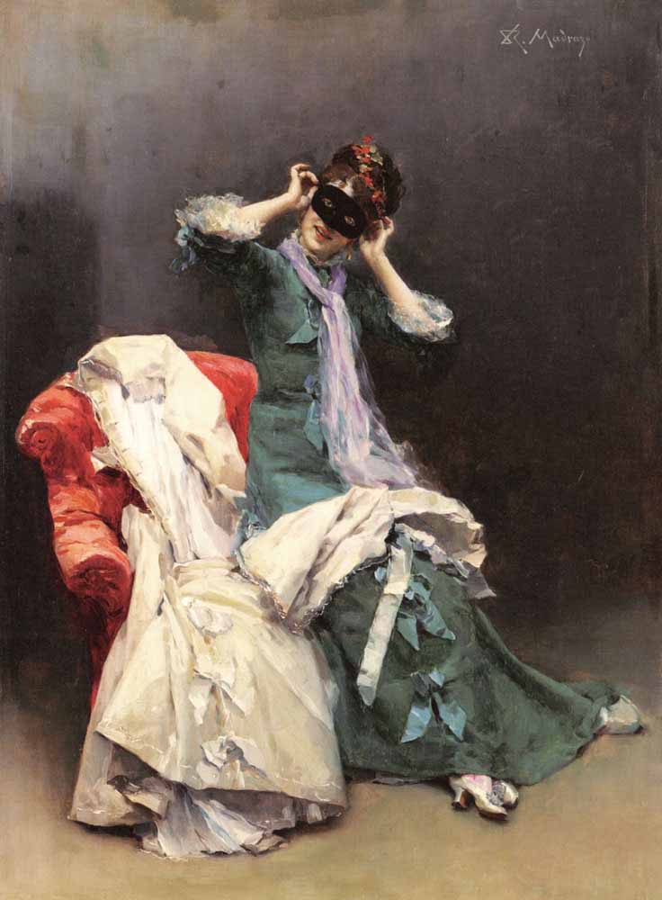 Raimundo de Madrazo y  Garreta Preparing for the Costume Ball